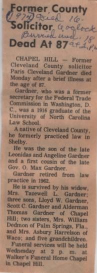 Gardner Paris Cleveland